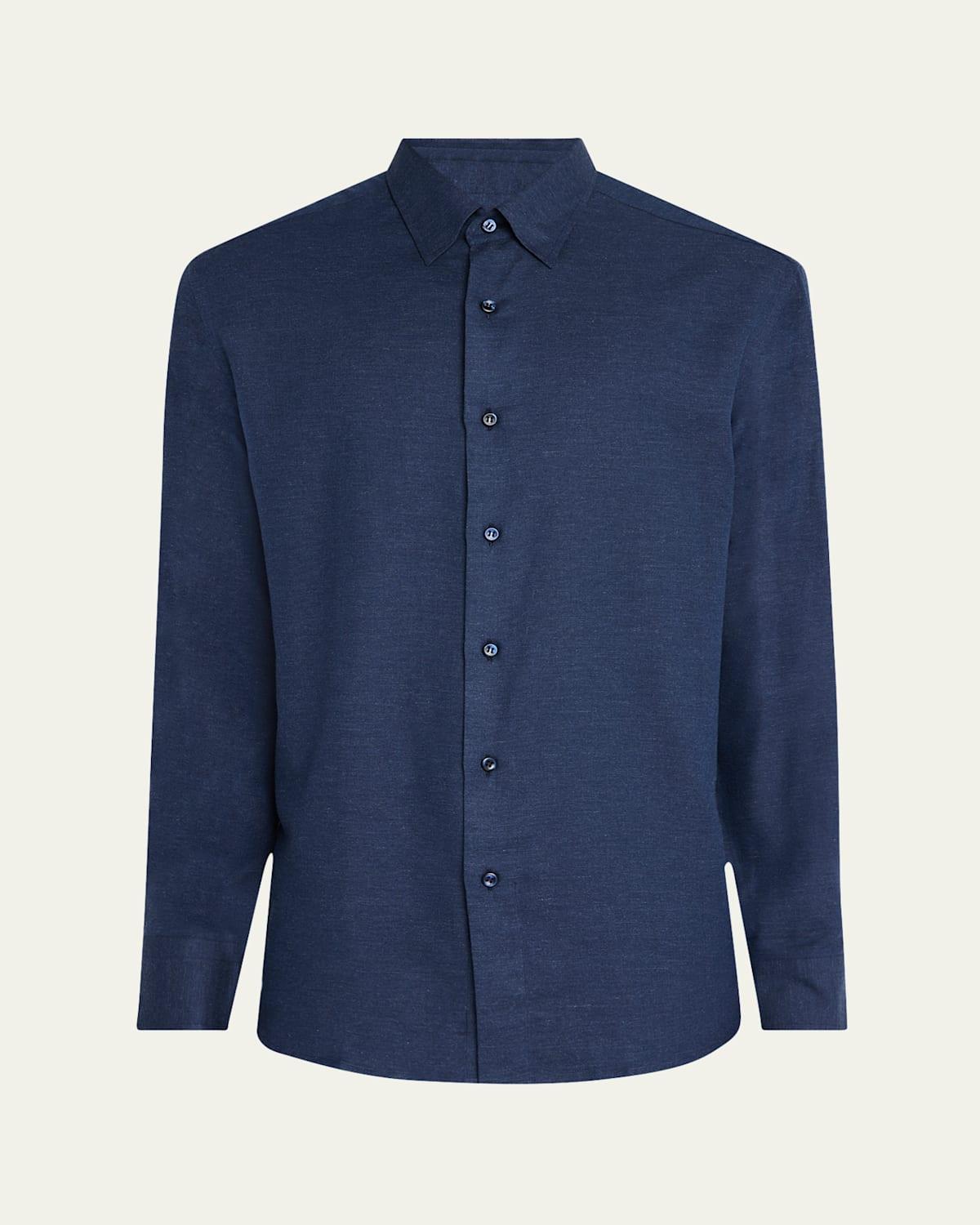 Mens Cotton and Cashmere Sport Shirt Product Image