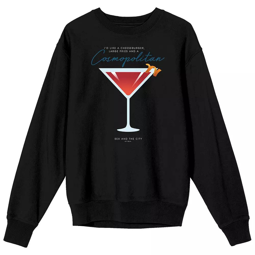 Women's Sex And The City I'd Like A Cosmopolitan Crewneck Sweatshirt, Girl's,  Product Image