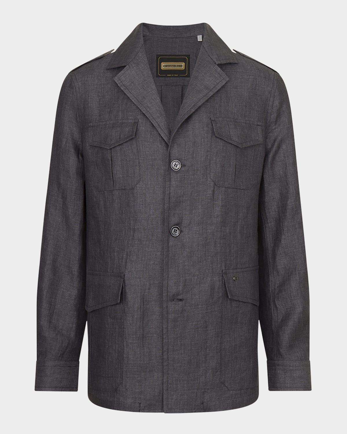 Men's Sahara Linen Safari Jacket Product Image