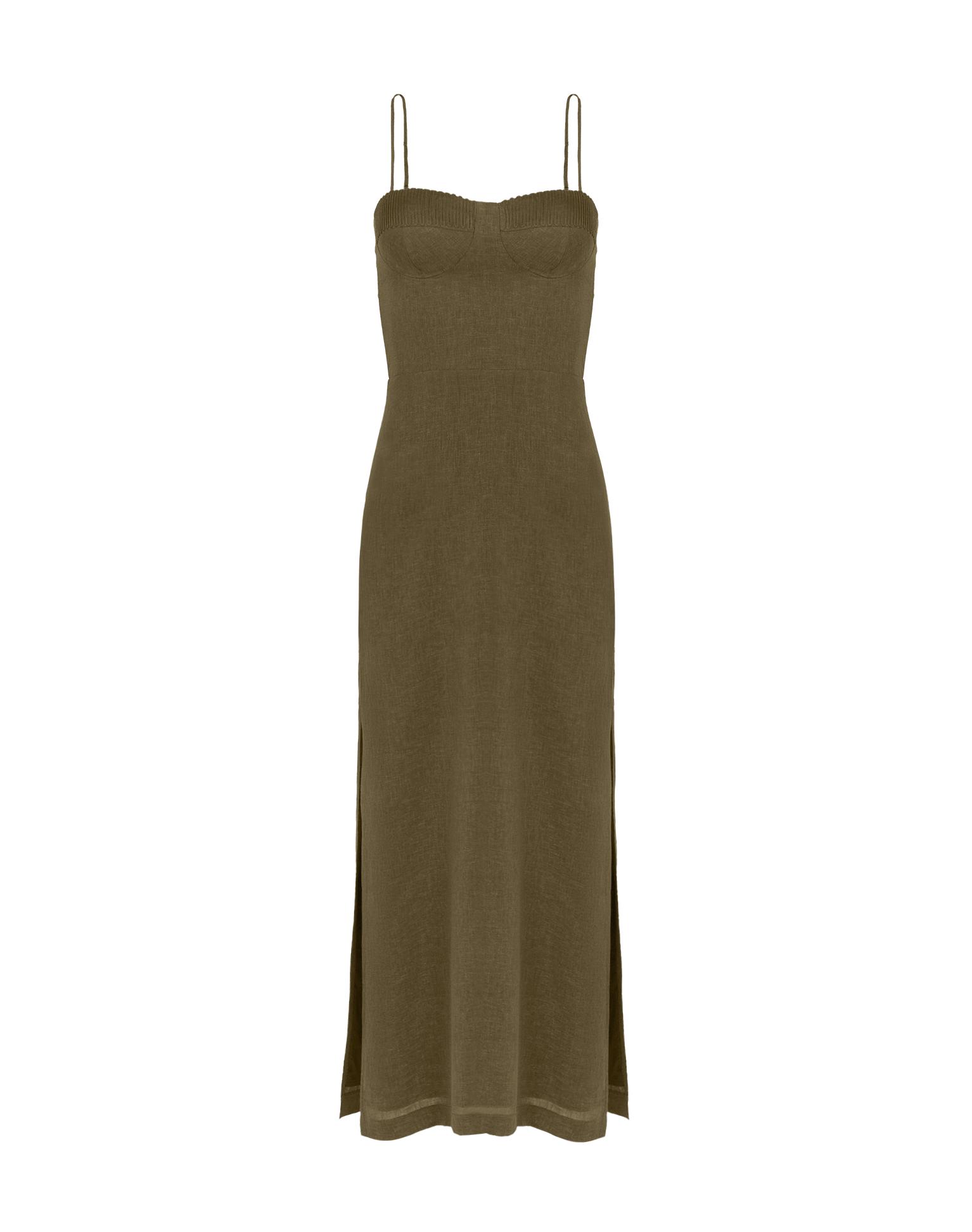 Mallorca Midi Dress - Evergreen Product Image