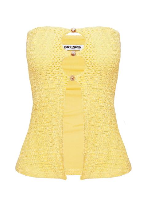 Lost Souls Strapless Cut Out Top Lemon Product Image