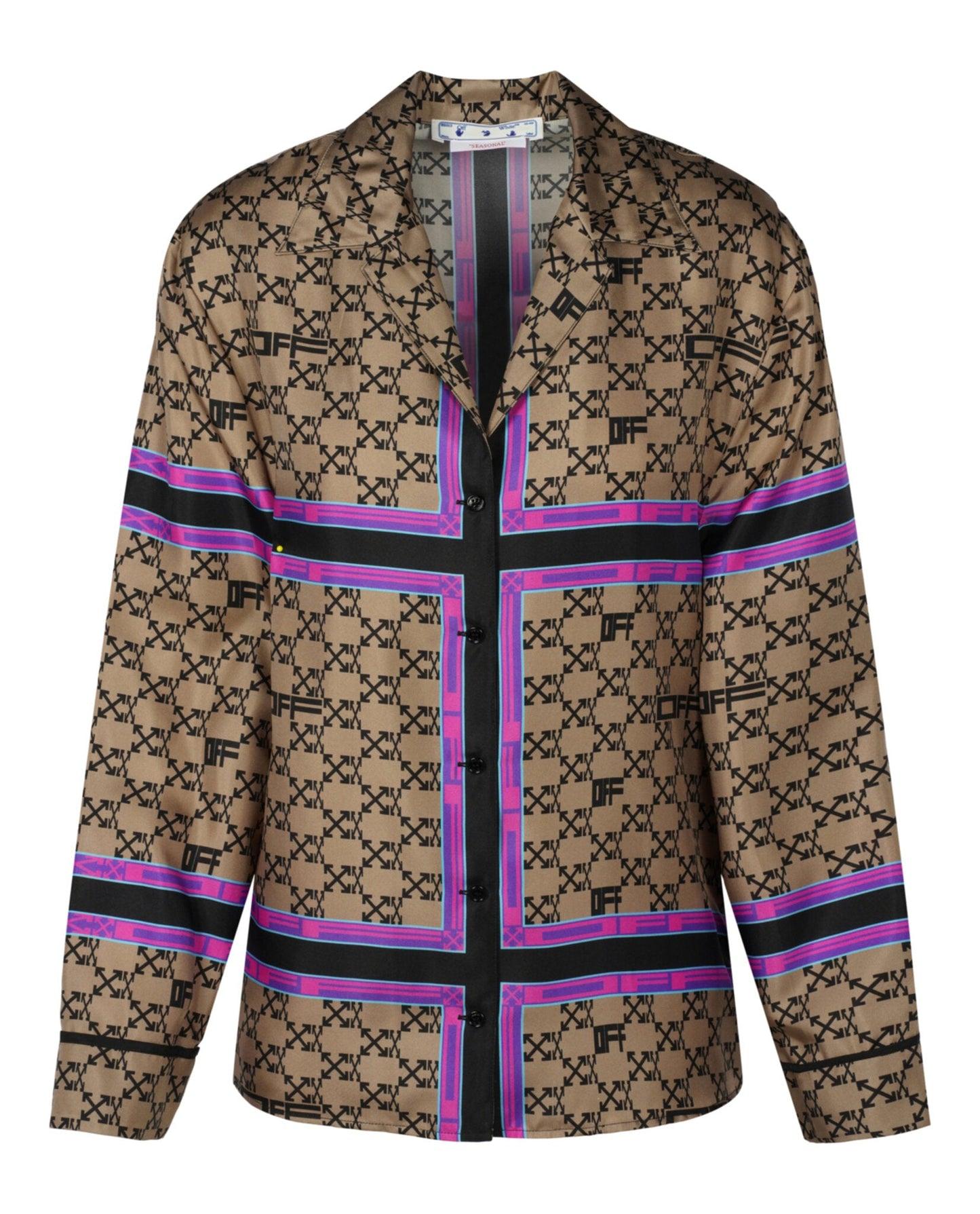 Off-White Monogram Pajama Silk Shirt Product Image