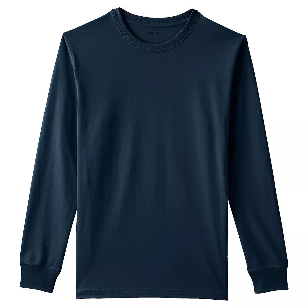 Big & Tall Lands' End Long Sleeve Super-T Tee, Men's,  Product Image