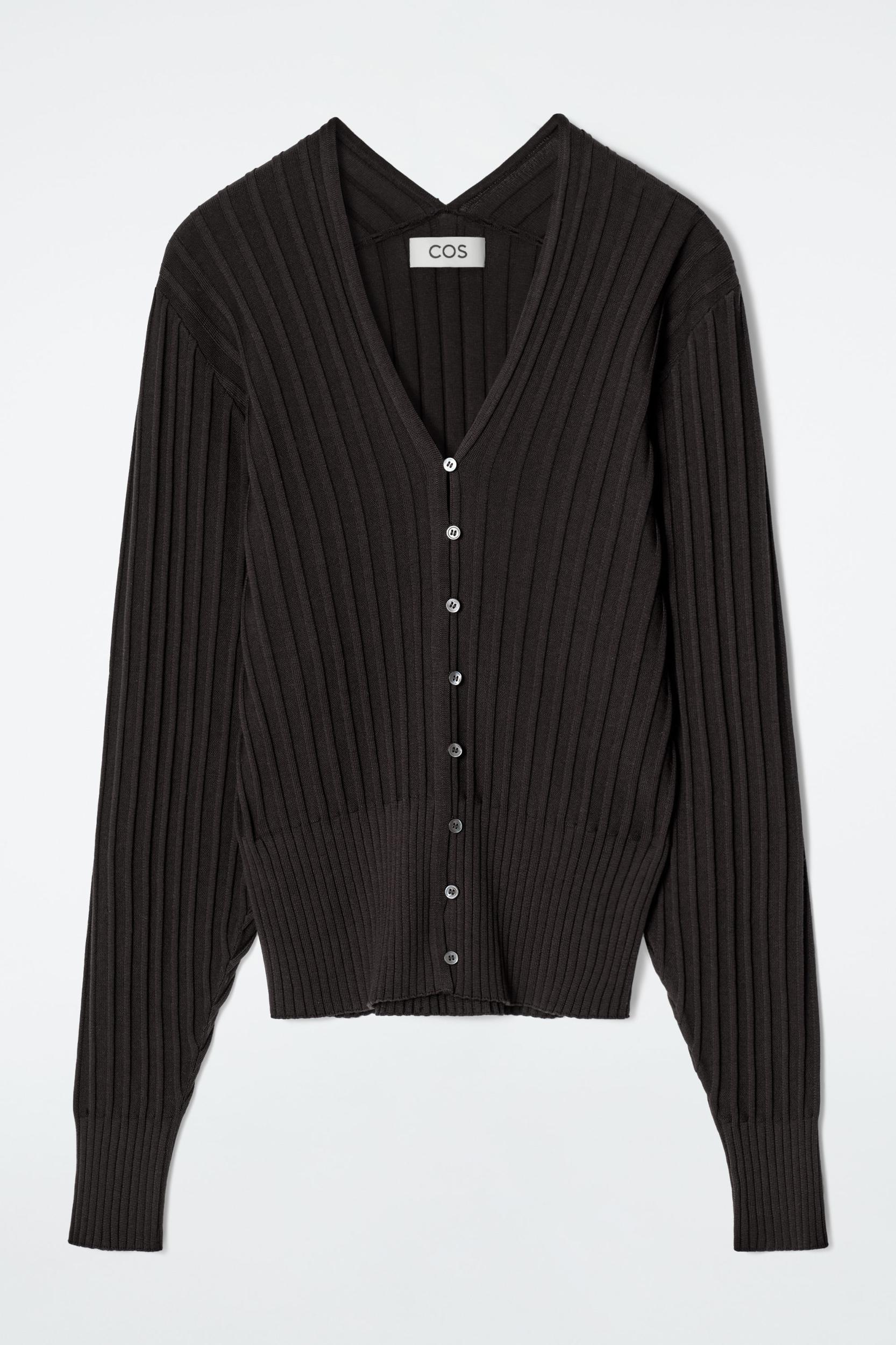 RIBKNIT SILK CARDIGAN Product Image