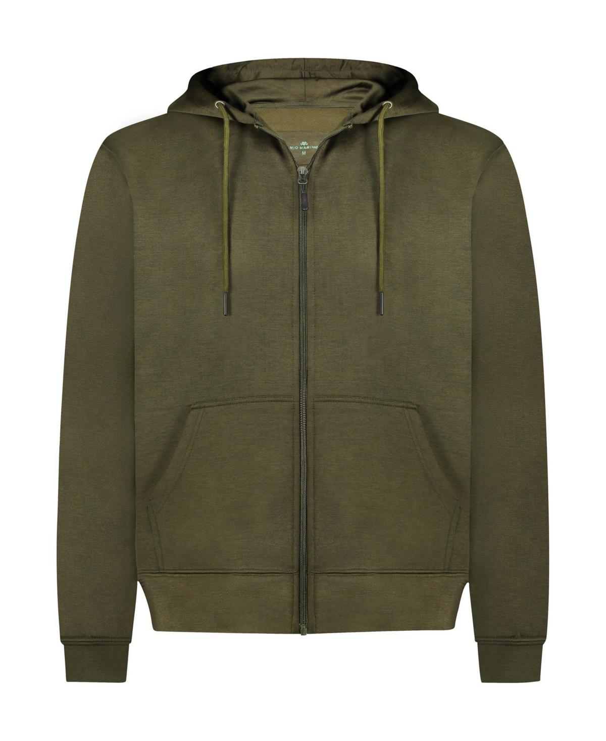Mens Cotton English Rib Knit Hooded Sweatshirt Product Image