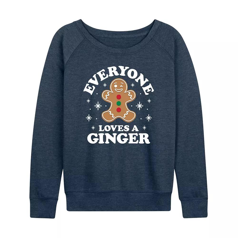 Women's Gingerbread Man French Terry Long Sleeve Tee,  Product Image