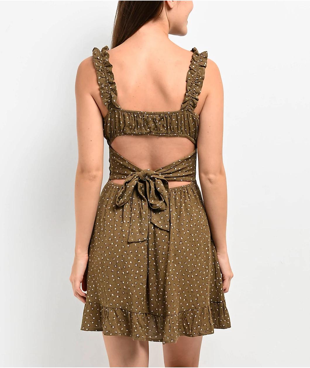 Spicychix Floral Green Tank Dress Product Image