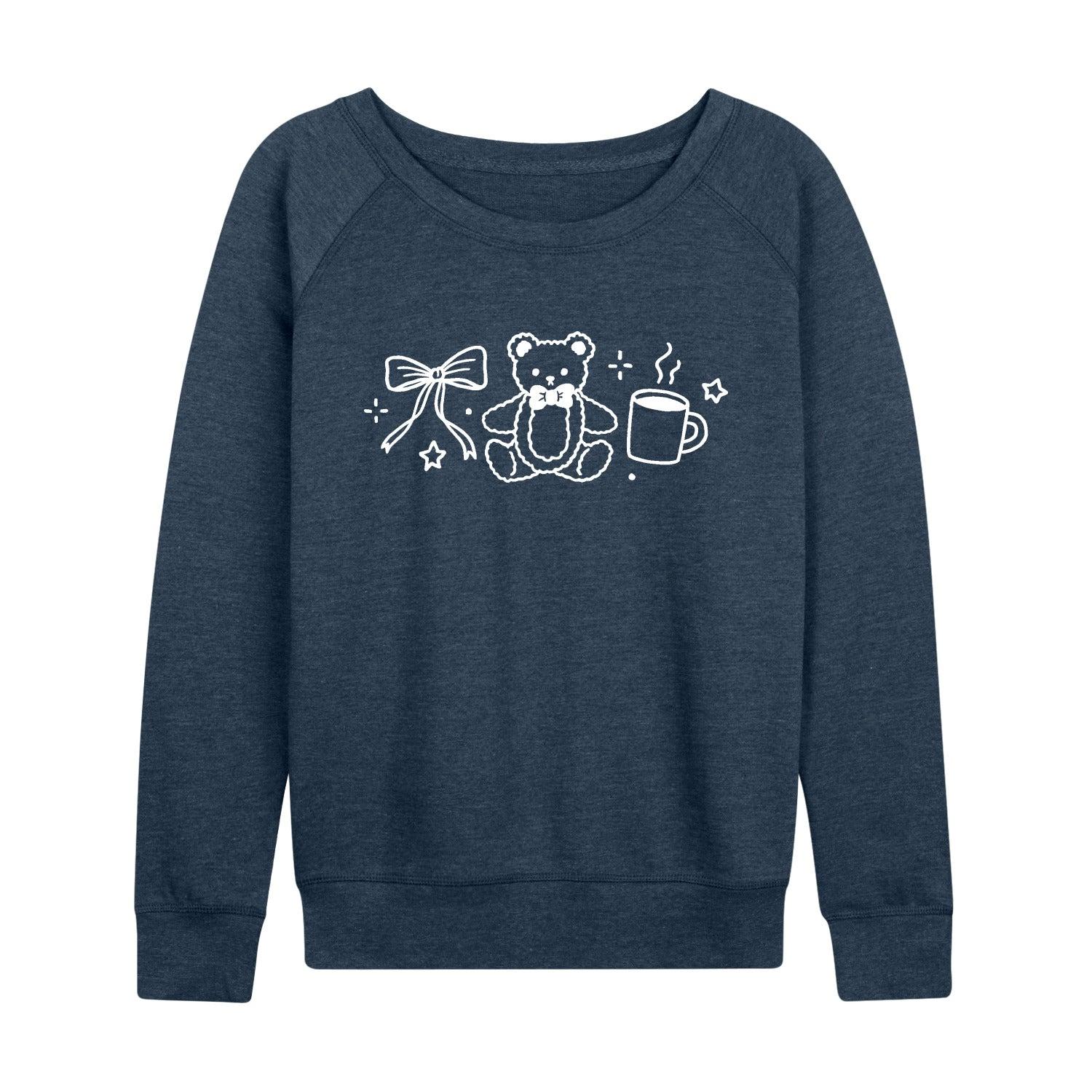 Women's Dr. Seuss The Grinch With Tree French Terry Long Sleeve Tee, Girl's, Size: XL, Grey Indigo Product Image