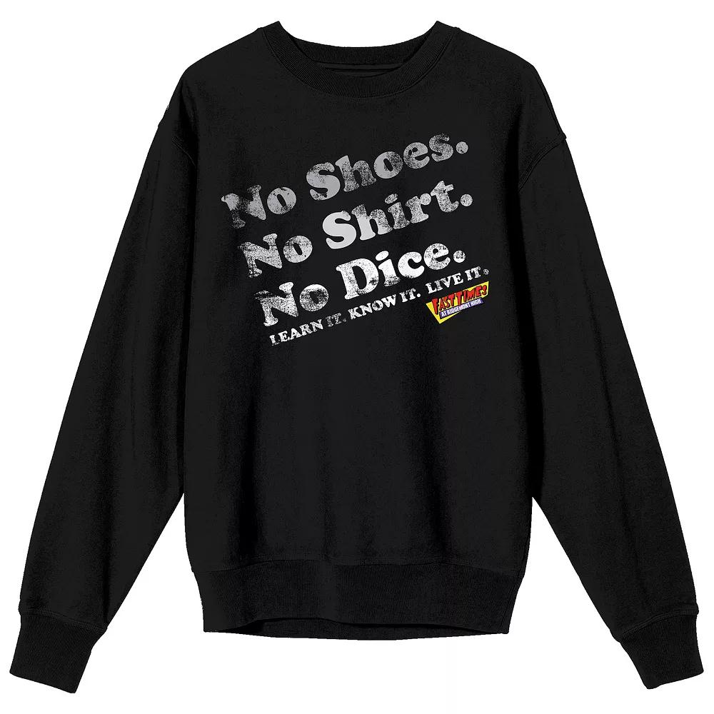 Men's Fast Times At Ridgemont High Sweatshirt, Size: Large, Black Product Image