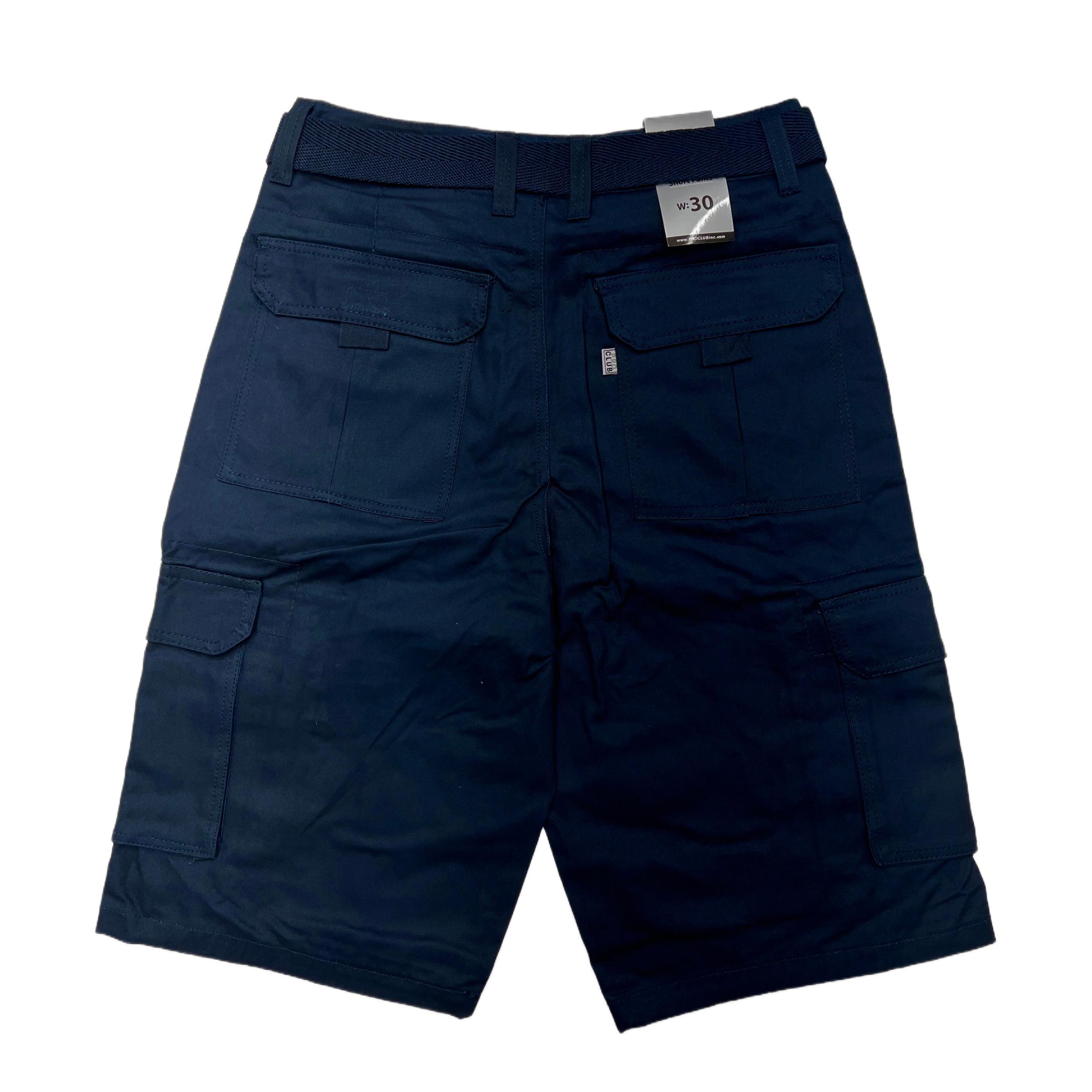 Pro Club Men's Cotton Twill Cargo Shorts With Belt Male Product Image