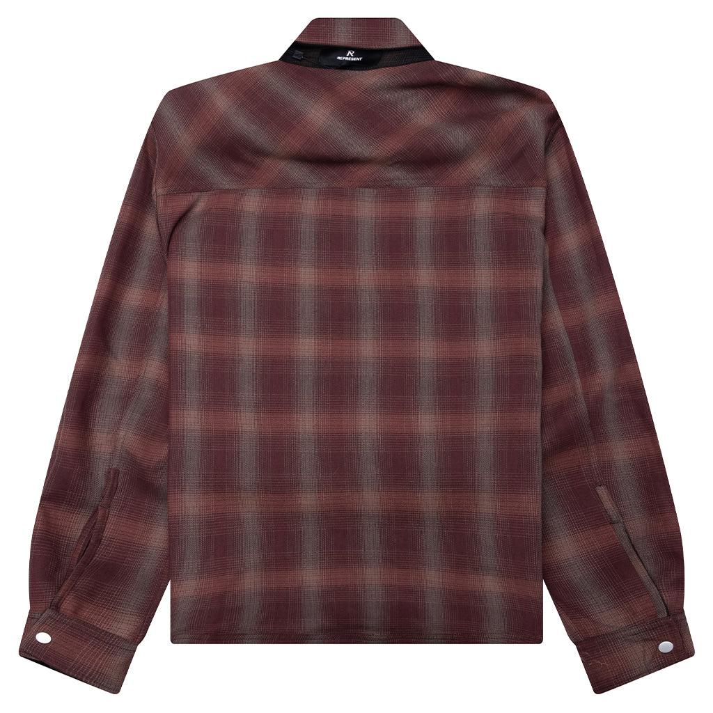 Brushed Flannel Shirt Jacket - Orange Multi Male Product Image