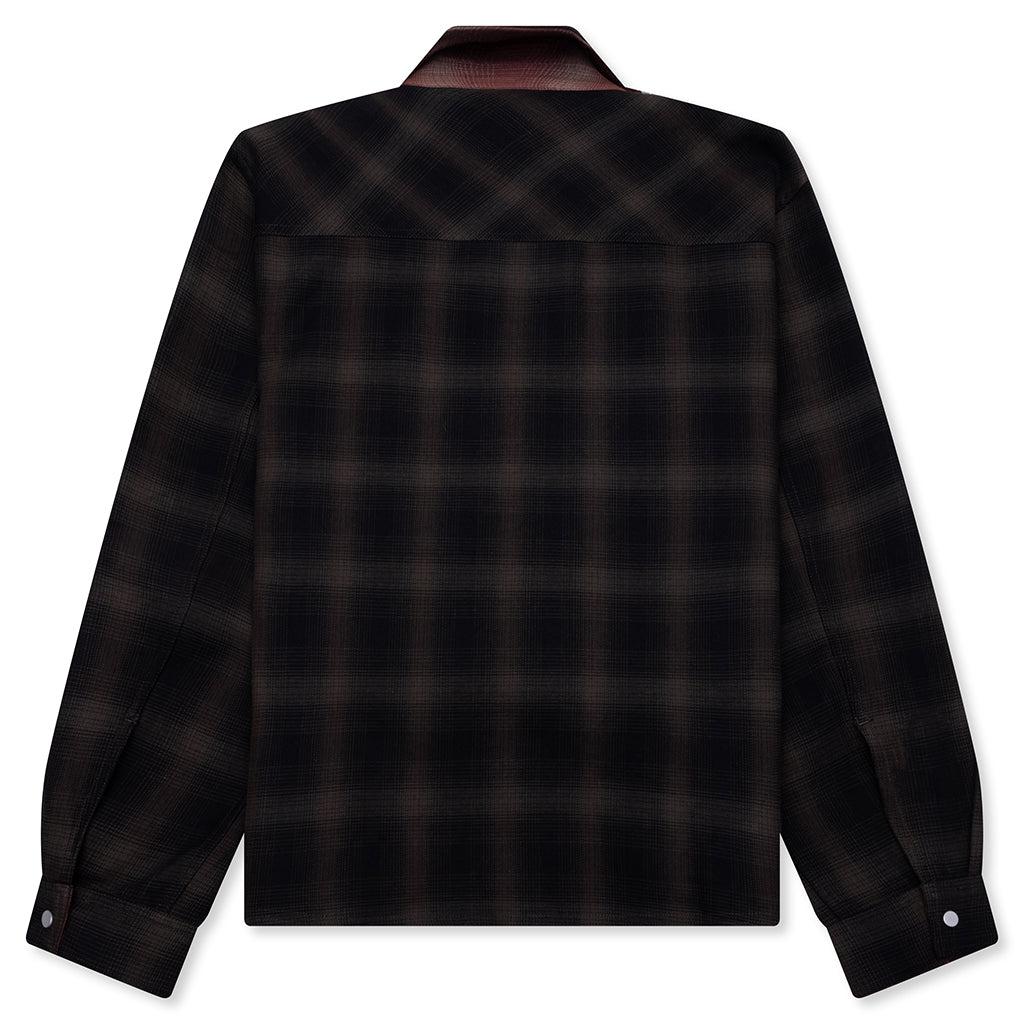 Brushed Flannel Shirt Jacket - Orange Multi Male Product Image