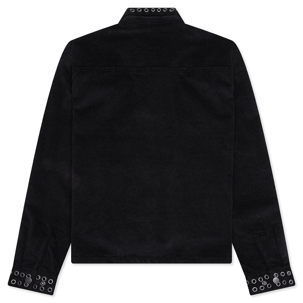 Brushed 1/4 Zip Jacket - Black Male Product Image