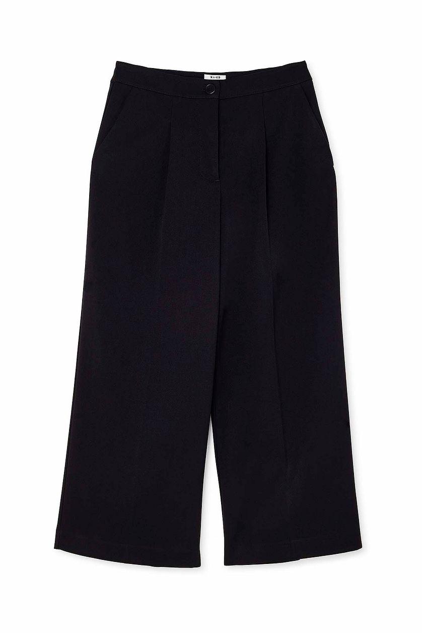 Cropped Straight Suit Pants Product Image