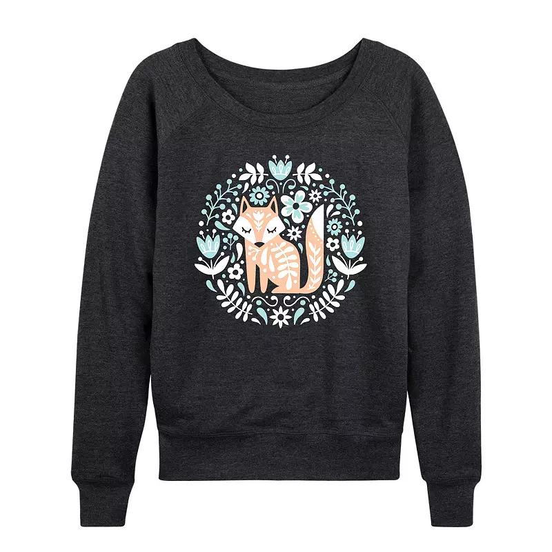 Women's Scandinavian Fox French Terry Long Sleeve Tee, Girl's,  Product Image
