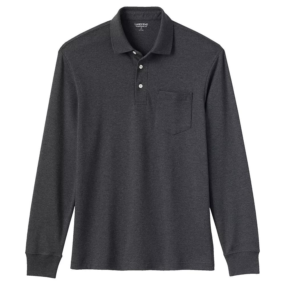 Men's Lands' End Classic-Fit Super Soft Supima Pocket Polo,  Product Image