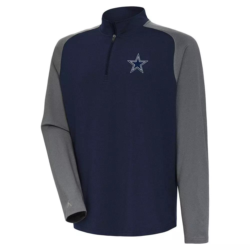 Men's Antigua Navy Dallas Cowboys Dauntless Raglan Quarter-Zip Jacket,  Product Image