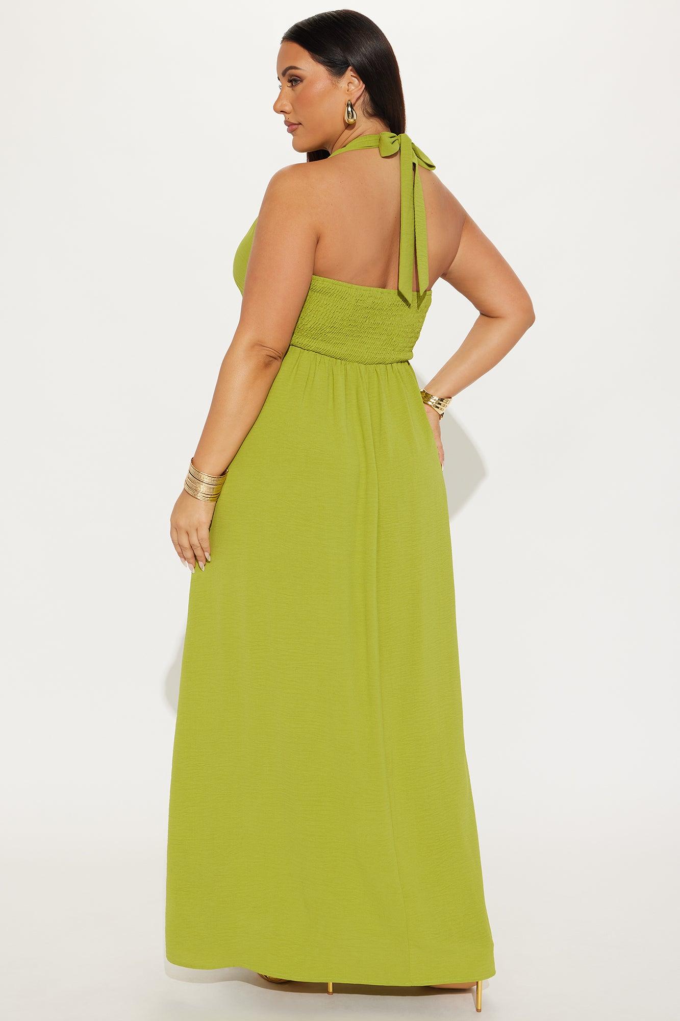 Kimberly Airflow Maxi Dress - Chartreuse Female Product Image