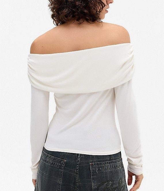 BDG Urban Outfitters Ultimate Bardot Off-The-Shoulder Long Sleeve Top Product Image