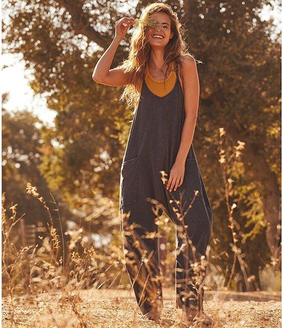 Free People FP Movement Sleeveless Scoop Neck Ankle Length Patch Pocket Hot Shot Onesie Product Image