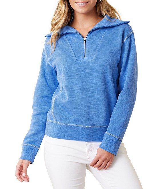 Tommy Bahama Tobago Bay Half Zip Long Sleeve Pullover Product Image