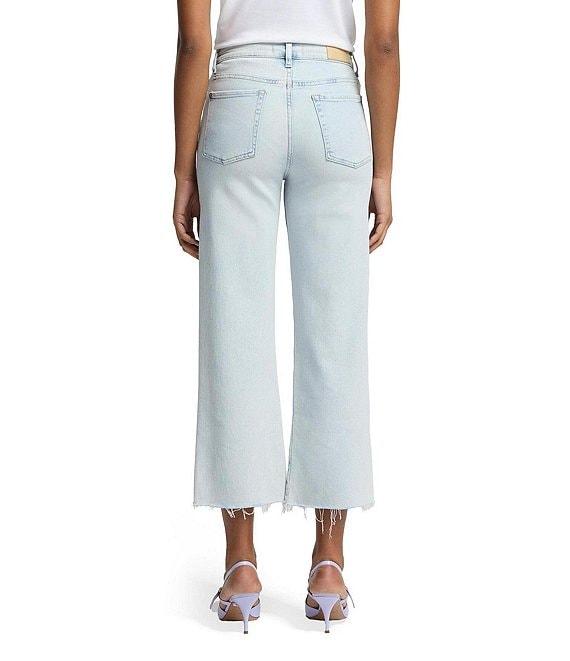 7 For All Mankind Alexa High Rise Raw Hem Cropped Jeans Product Image