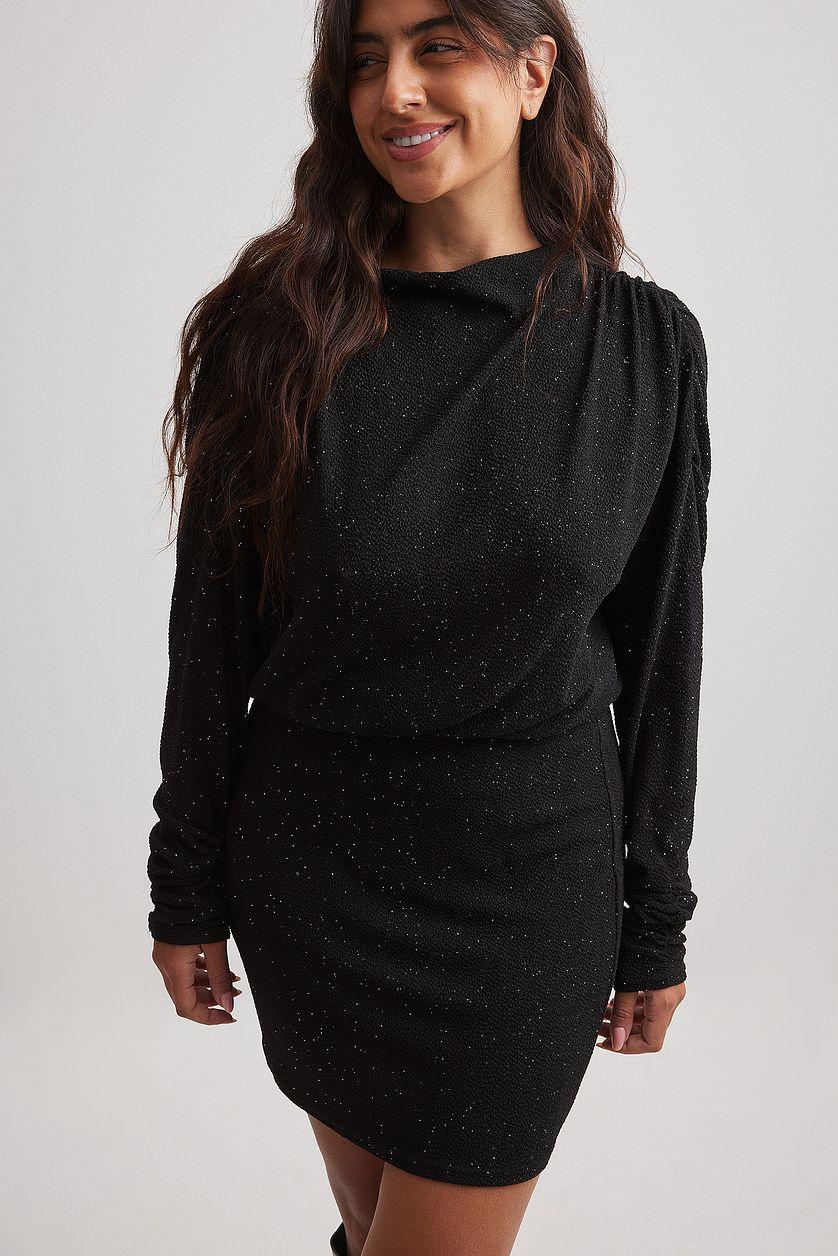 Structured Glitter Mini Dress Product Image