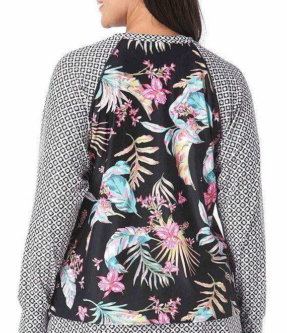 Beach House Plus Size Endless Summer Geometric Skirted Swim Bottom Product Image