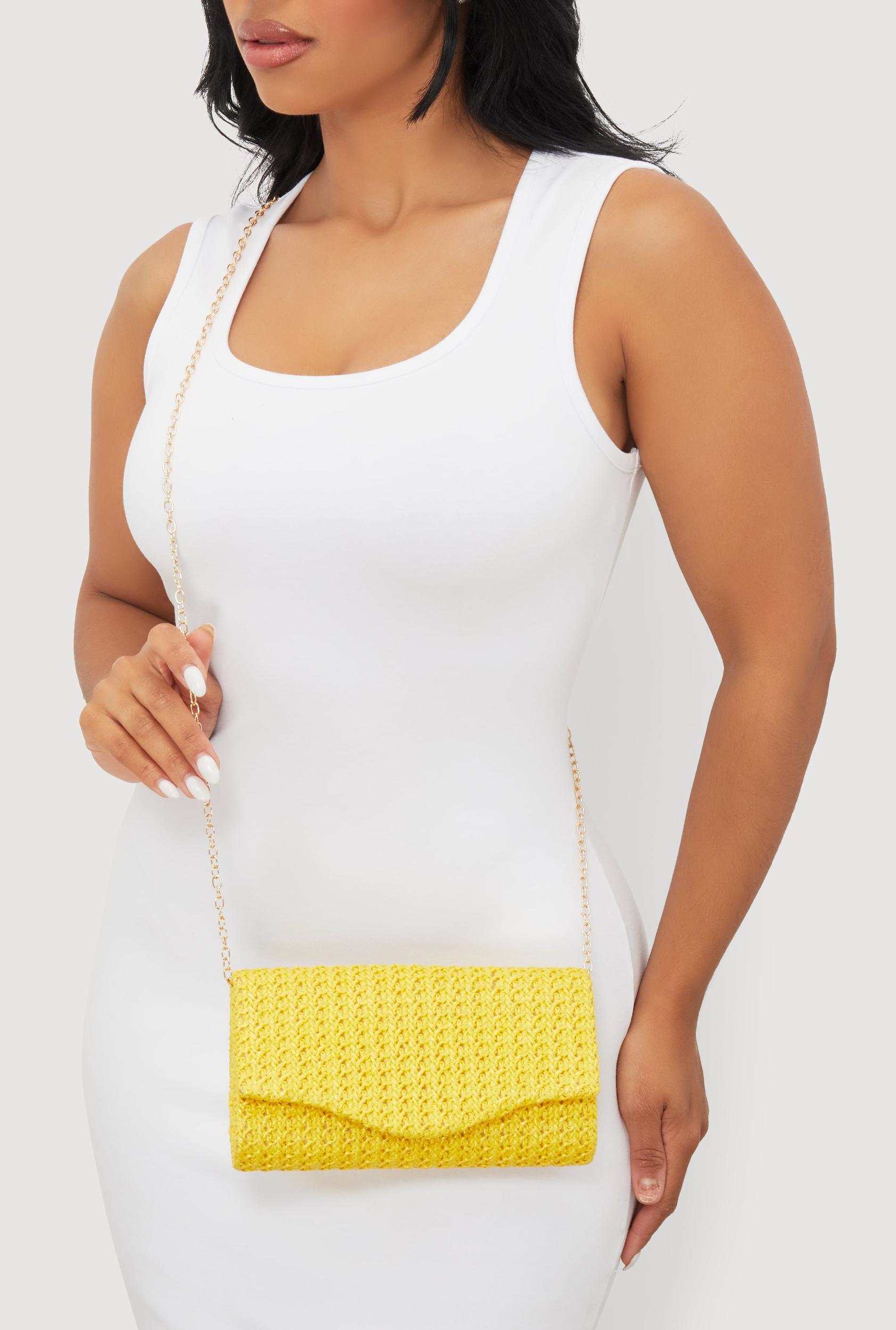 Straw Envelope Clutch Bag Female Product Image