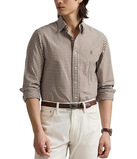 Polo Ralph Lauren Classic Fit Gingham Oxford Long Sleeve Woven Shirt Product Image