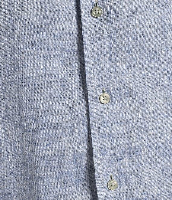 Daniel Cremieux Signature Label Albini Solid Linen Long Sleeve Woven Shirt Product Image