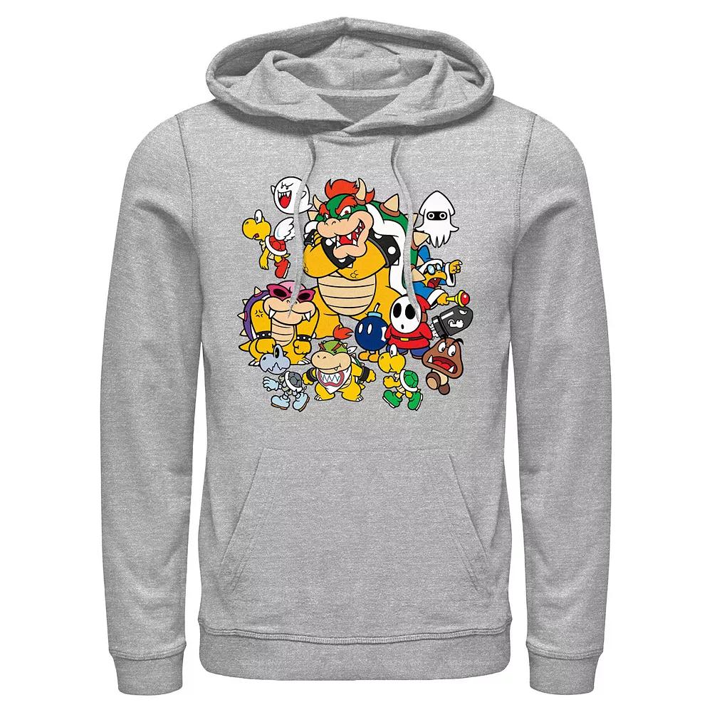 Men's Super Mario Bros Bowser Gang Graphic Hoodie,  Product Image