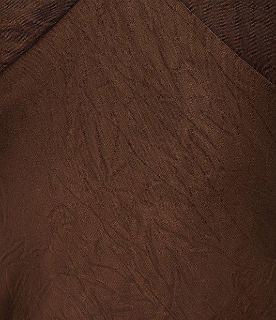 Lucy Paris Satin Lace V-Neck Sleeveless Midi Dress Product Image