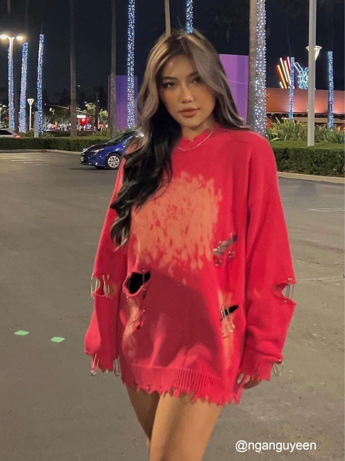 Aelfric Eden Paperclip Broken Design Knit Sweater Product Image