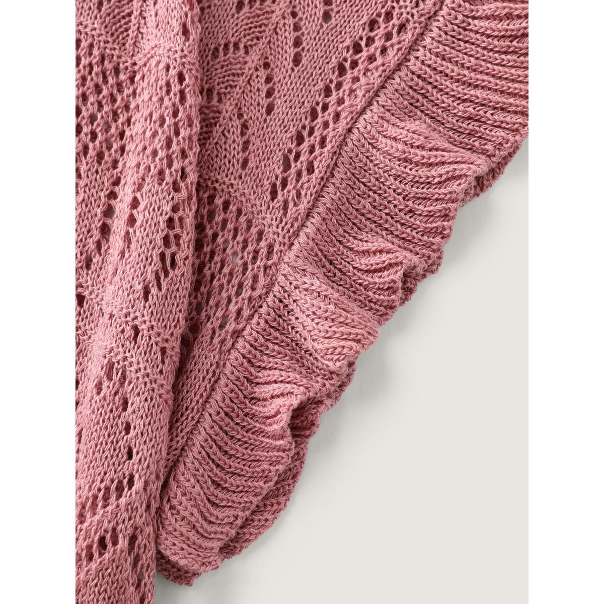 Plus Size Textured Cut-Out Drawstring Swim Cover-Up Women's Swimwear Nudepink Resort Loose Texture Curve Swim Cover Ups BloomChic 14-16/1X Product Image