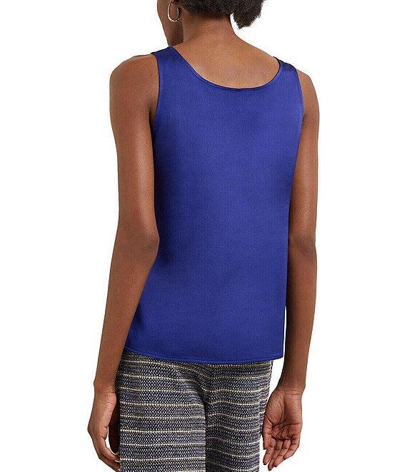 MISOOK Crepe De Chine Woven Round Neck Sleeveless Tank Product Image