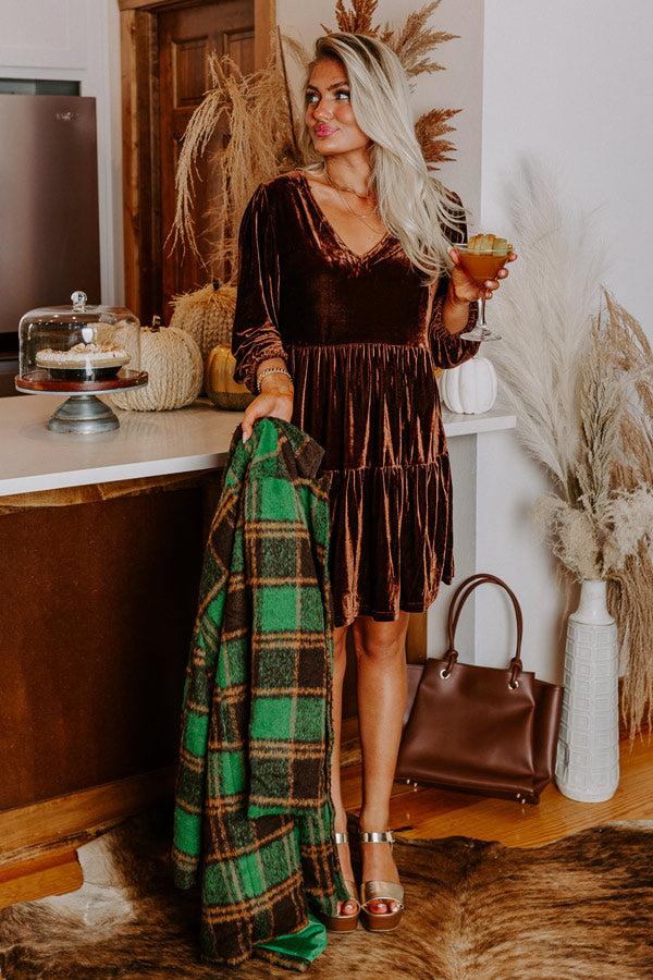 Cider Tasting Velvet Mini Dress Product Image