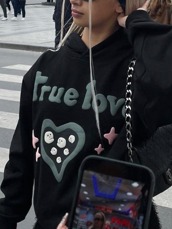 Interesting Print Oversized Hoodie Product Image