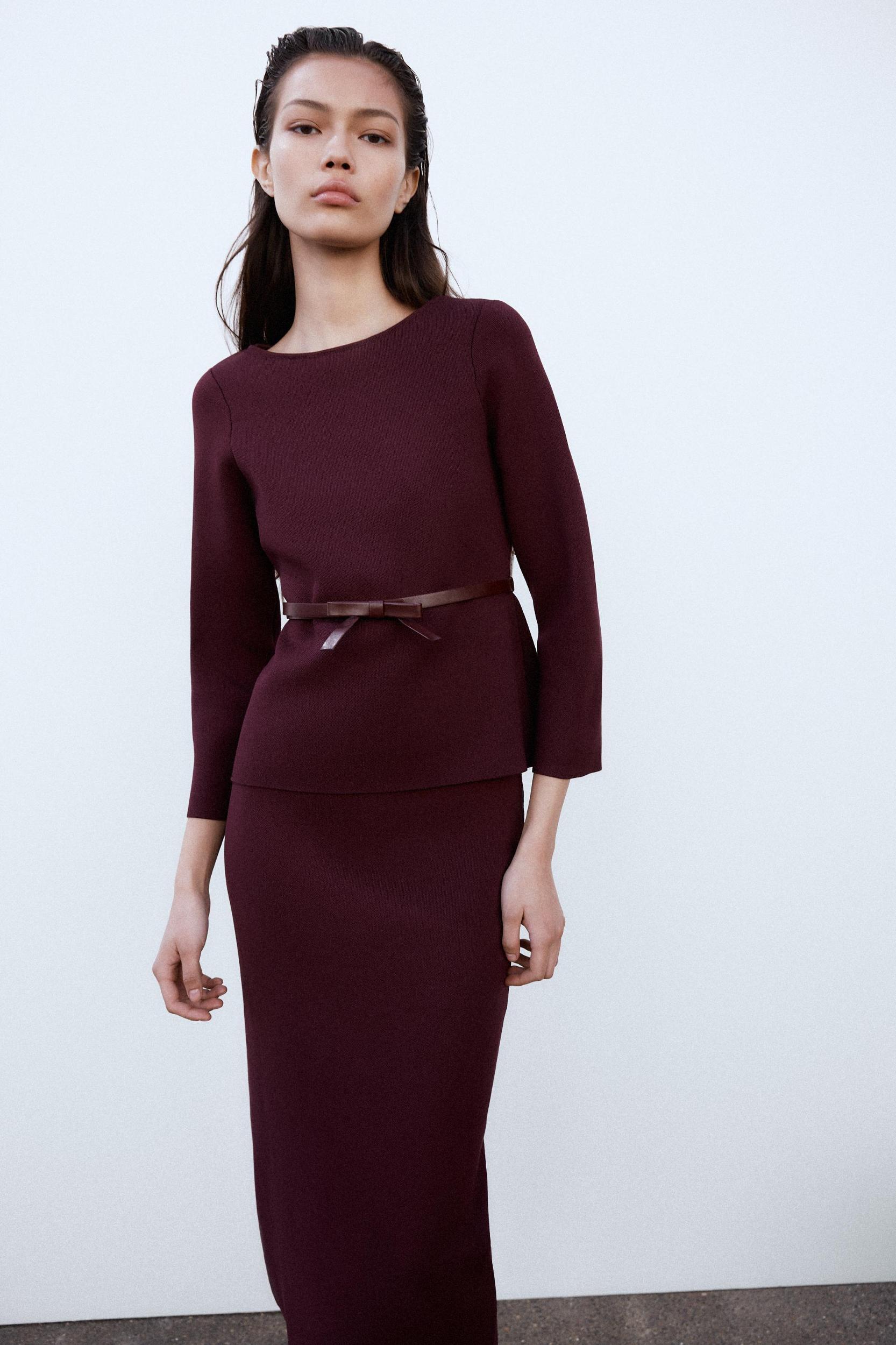 BELTED KNIT TOP Product Image