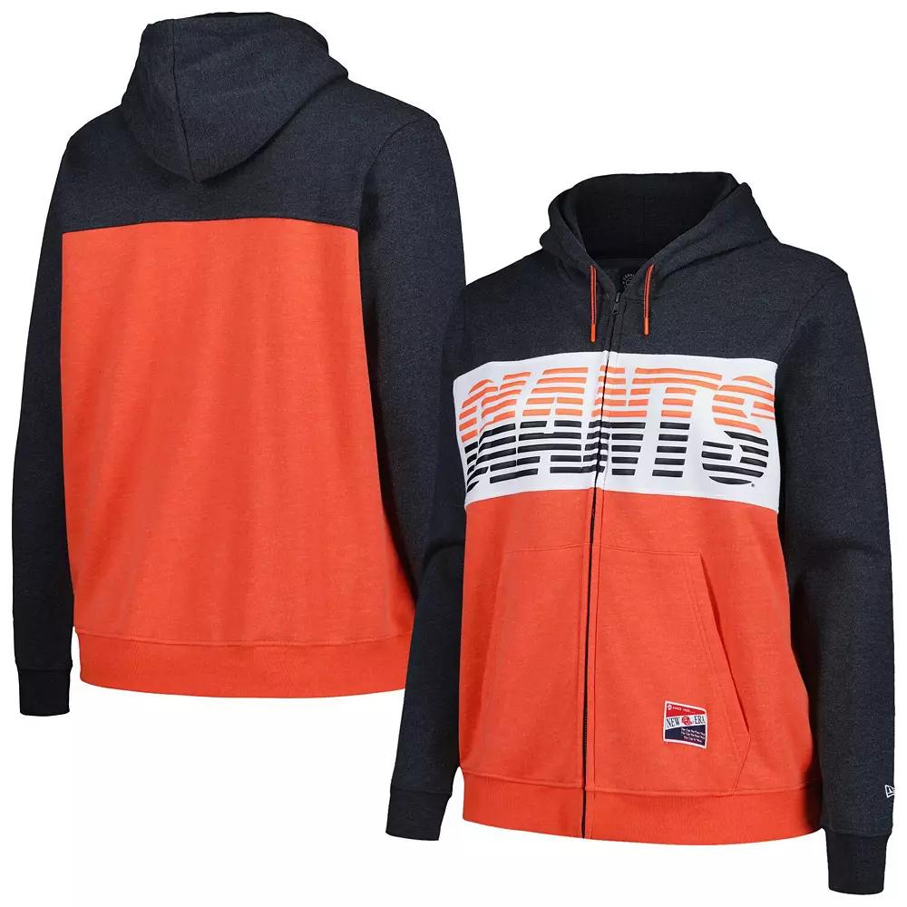 Women's New Era Black San Francisco Giants Plus Size Color Block Full-Zip Hoodie, Size: 3XL Product Image