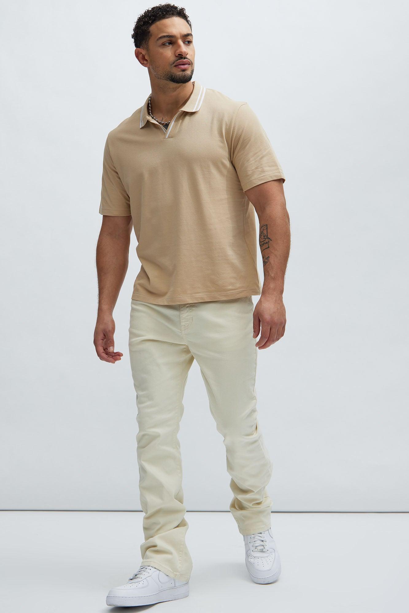 Jaxon Short Sleeve Polo - Tan Product Image