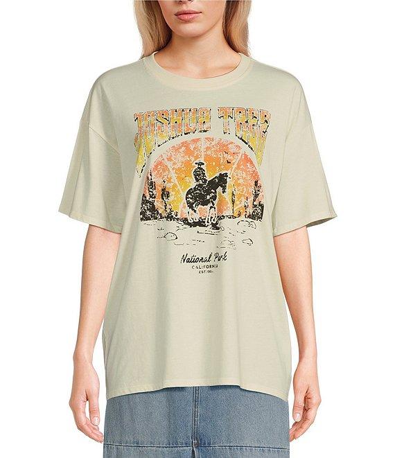 C&V Chelsea & Violet Oversized Joshua Tree Graphic T-Shirt Product Image