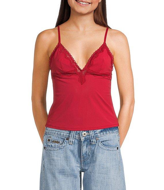 BDG Urban Outfitters Adore Lace Trim Knit Tank Top Product Image