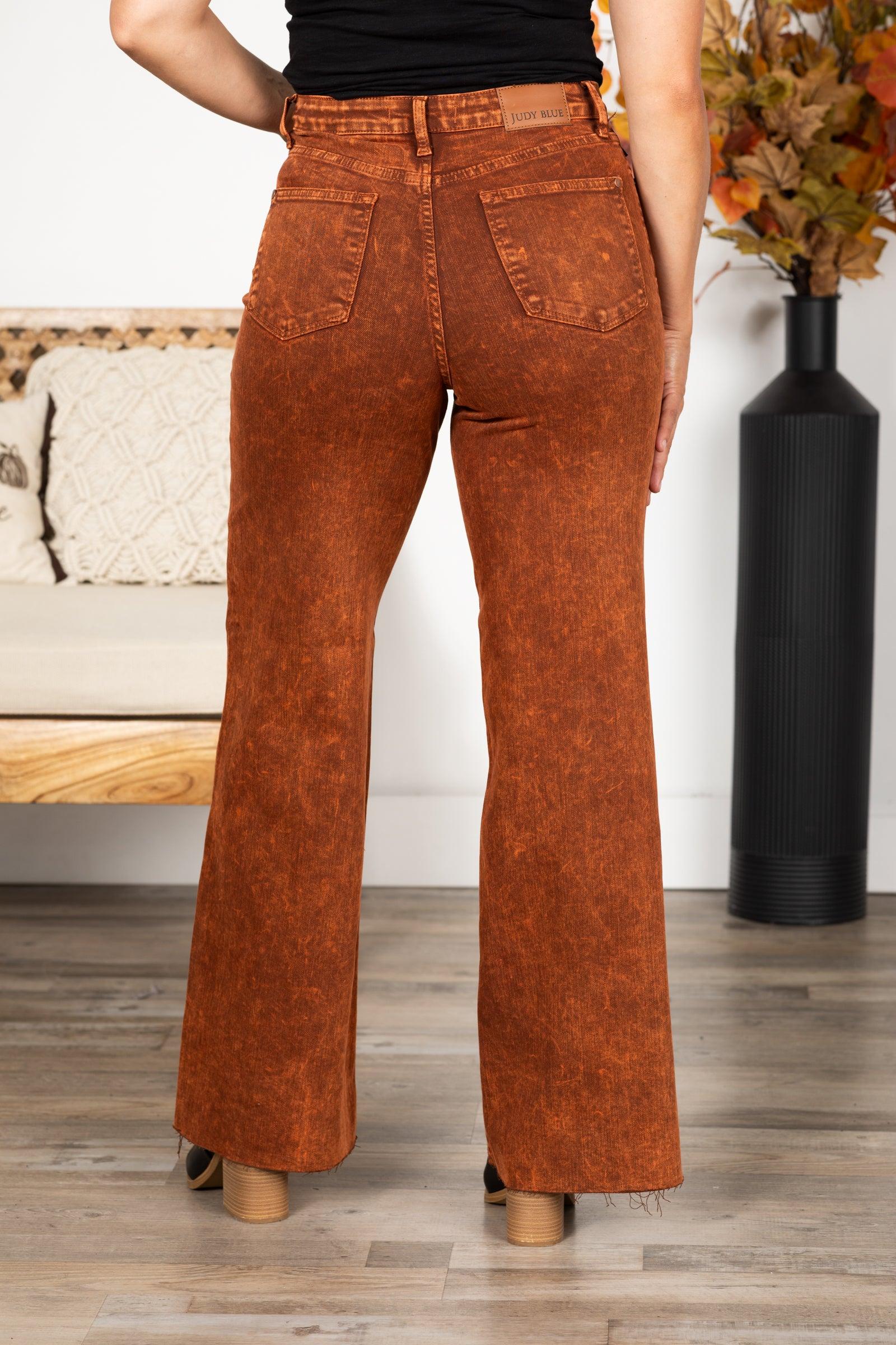 Judy Blue Burnt Orange Garment Dyed Jeans Product Image