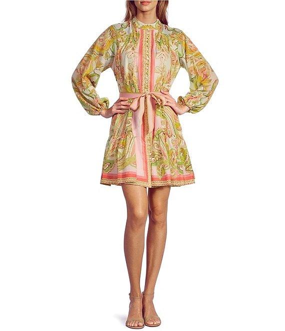 Antonio Melani Scarf Print Floral Border Print Brynn Dress Product Image