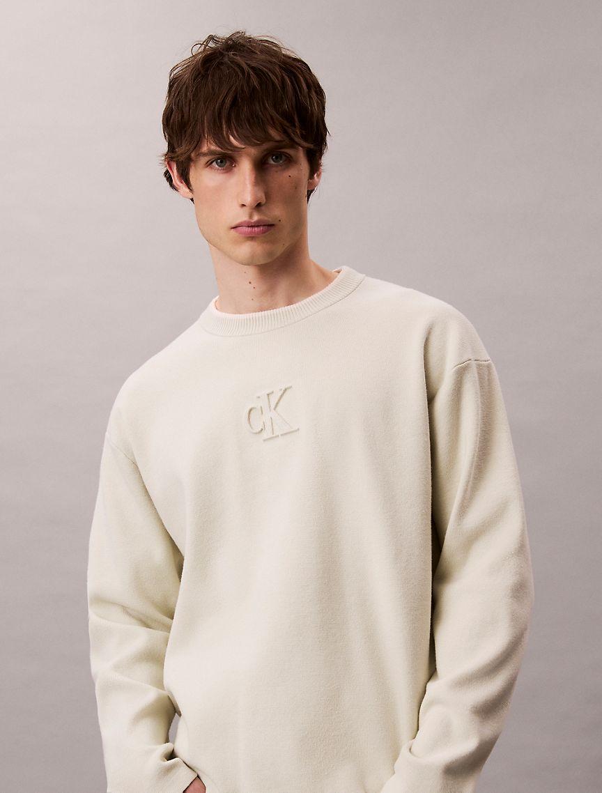 Relaxed Fit Standard Logo Terry Crewneck Sweatshirt Product Image