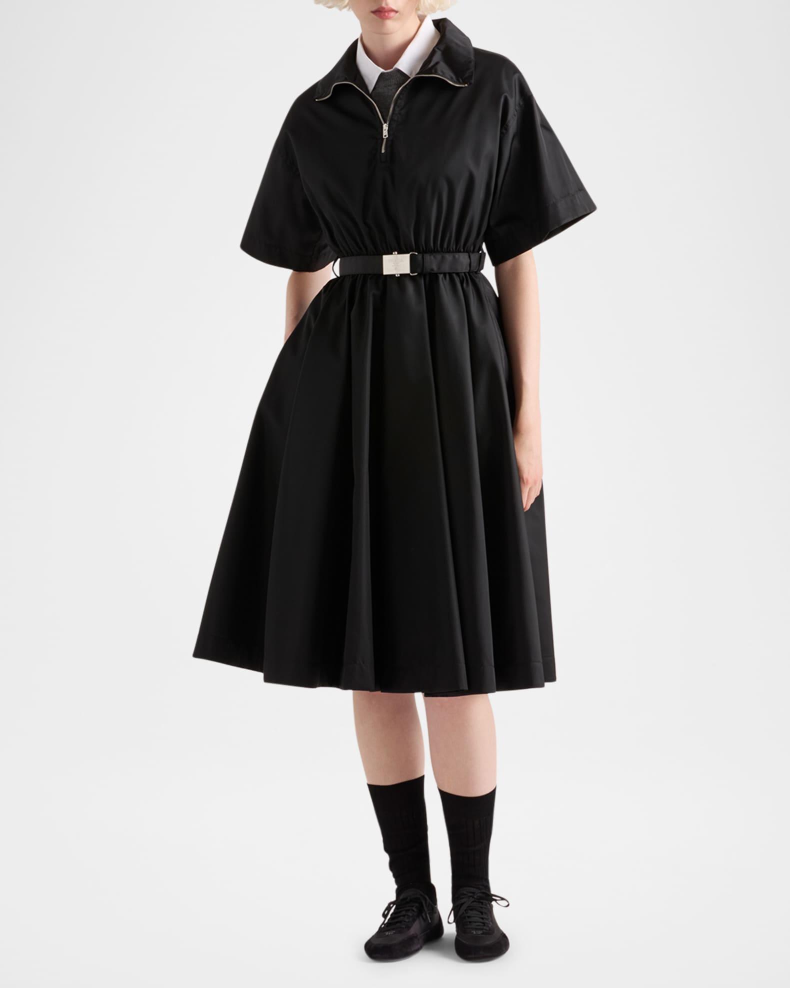 Short-Sleeved Re-Nylon Midi Dress Product Image