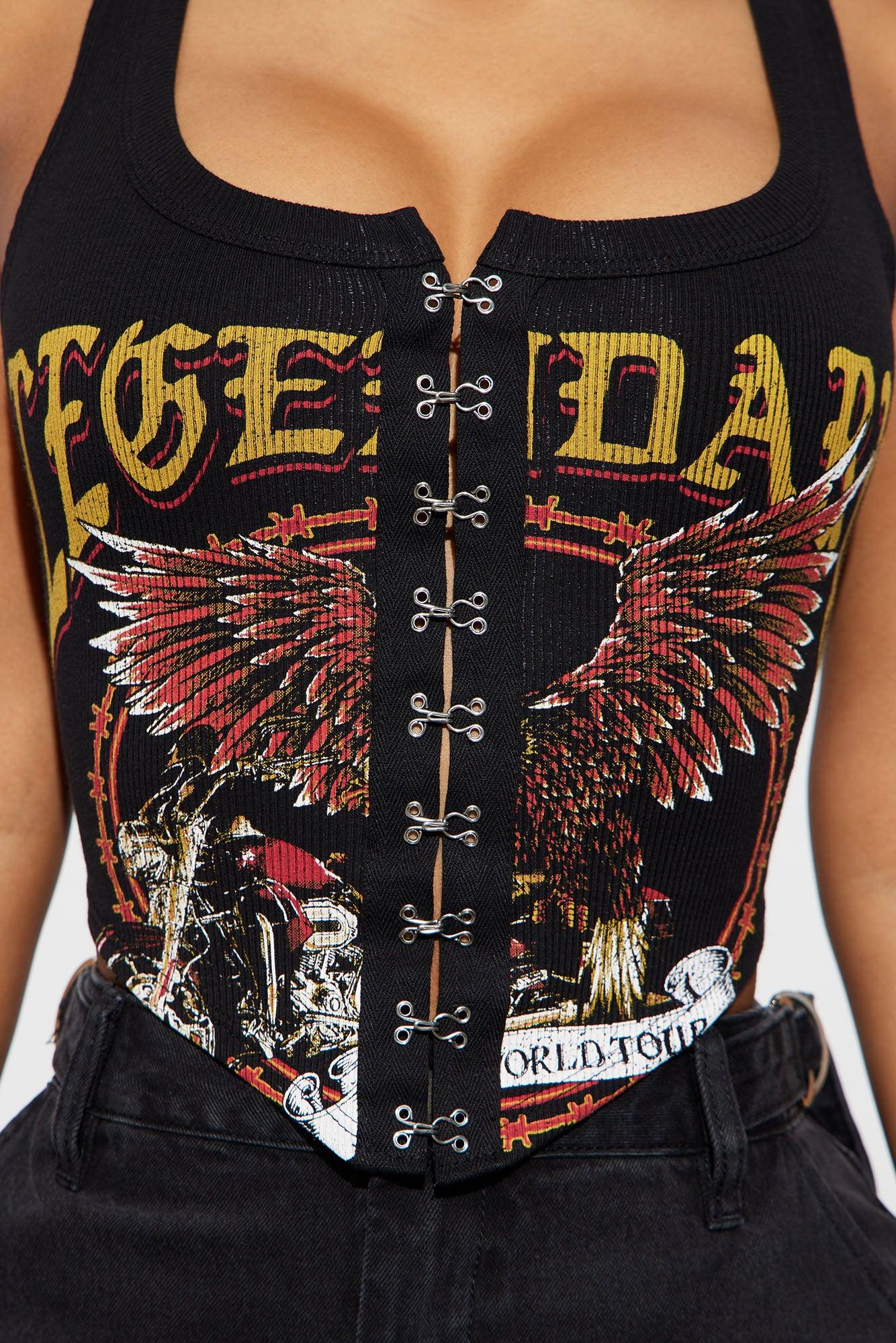 She's Legendary Graphic Corset - Black Product Image