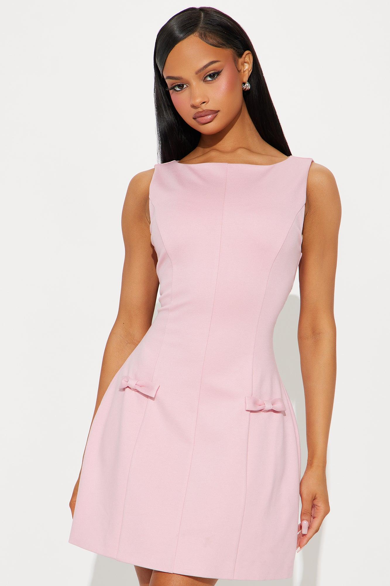 Dressed In Confidence Sleeveless Mini Dress - Pink Product Image