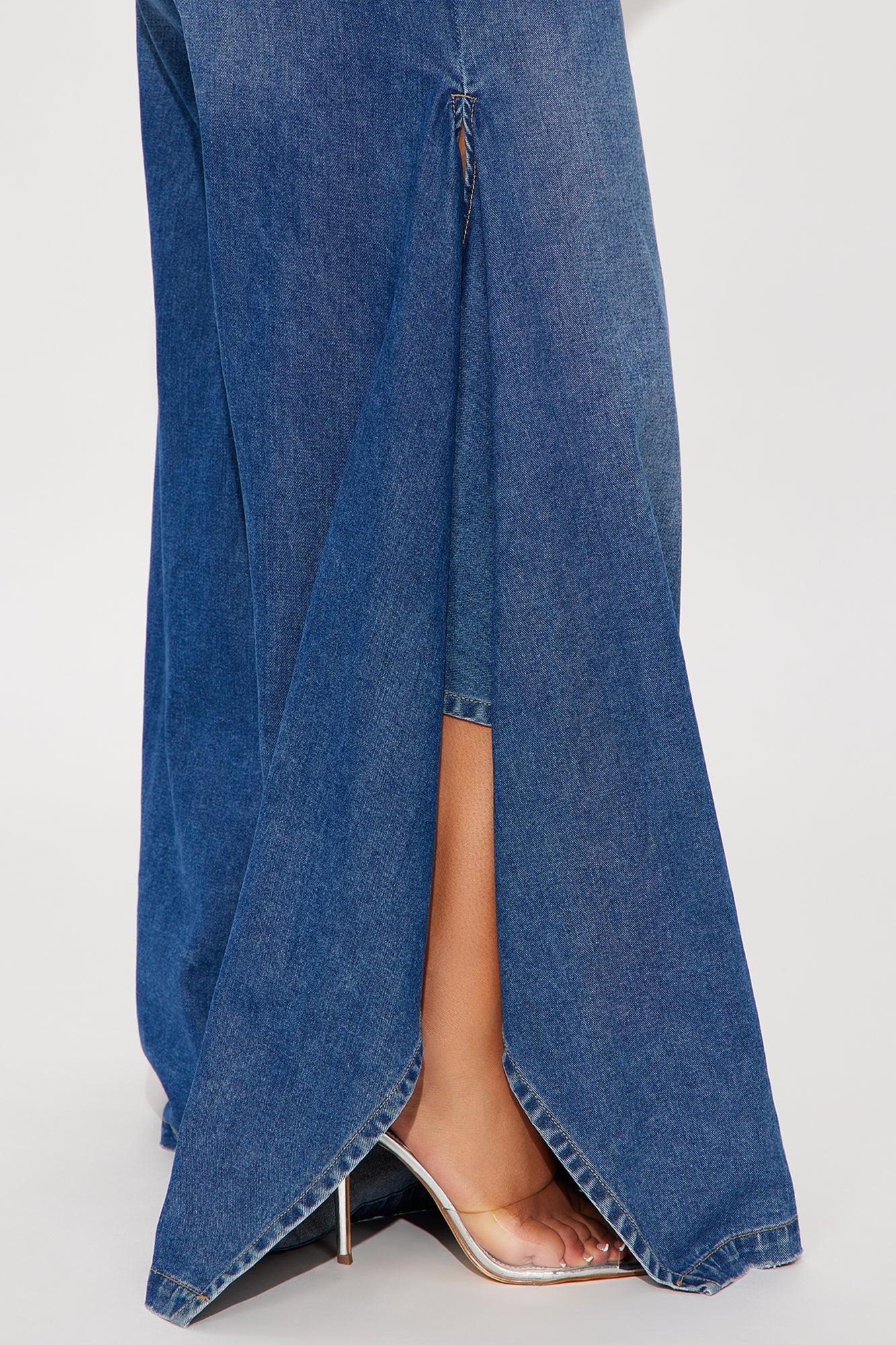 Not The Drama Wide Leg Jeans - Medium Wash Female Product Image